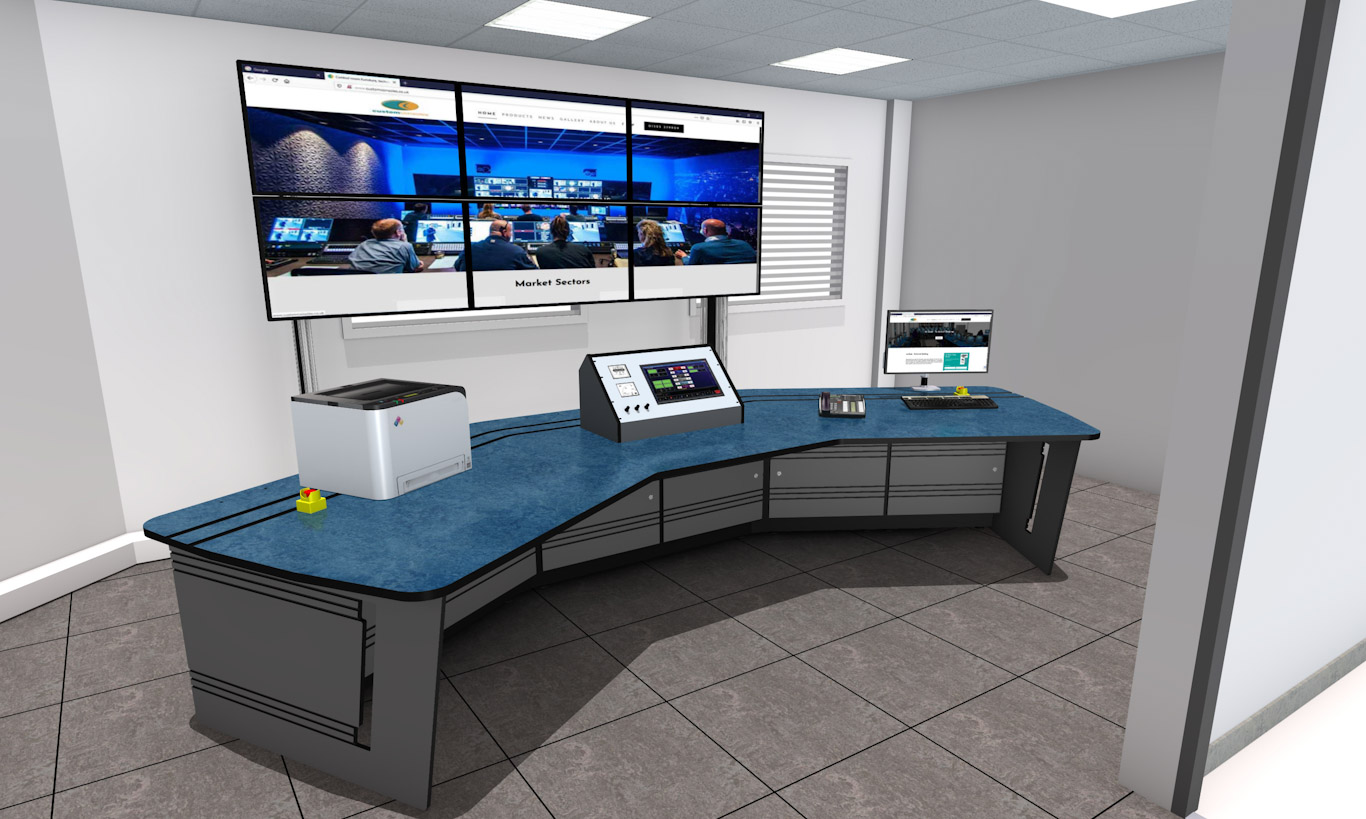 Holmen Iggesun chooses custom consoles SteelBase and MediaWall for control room suite